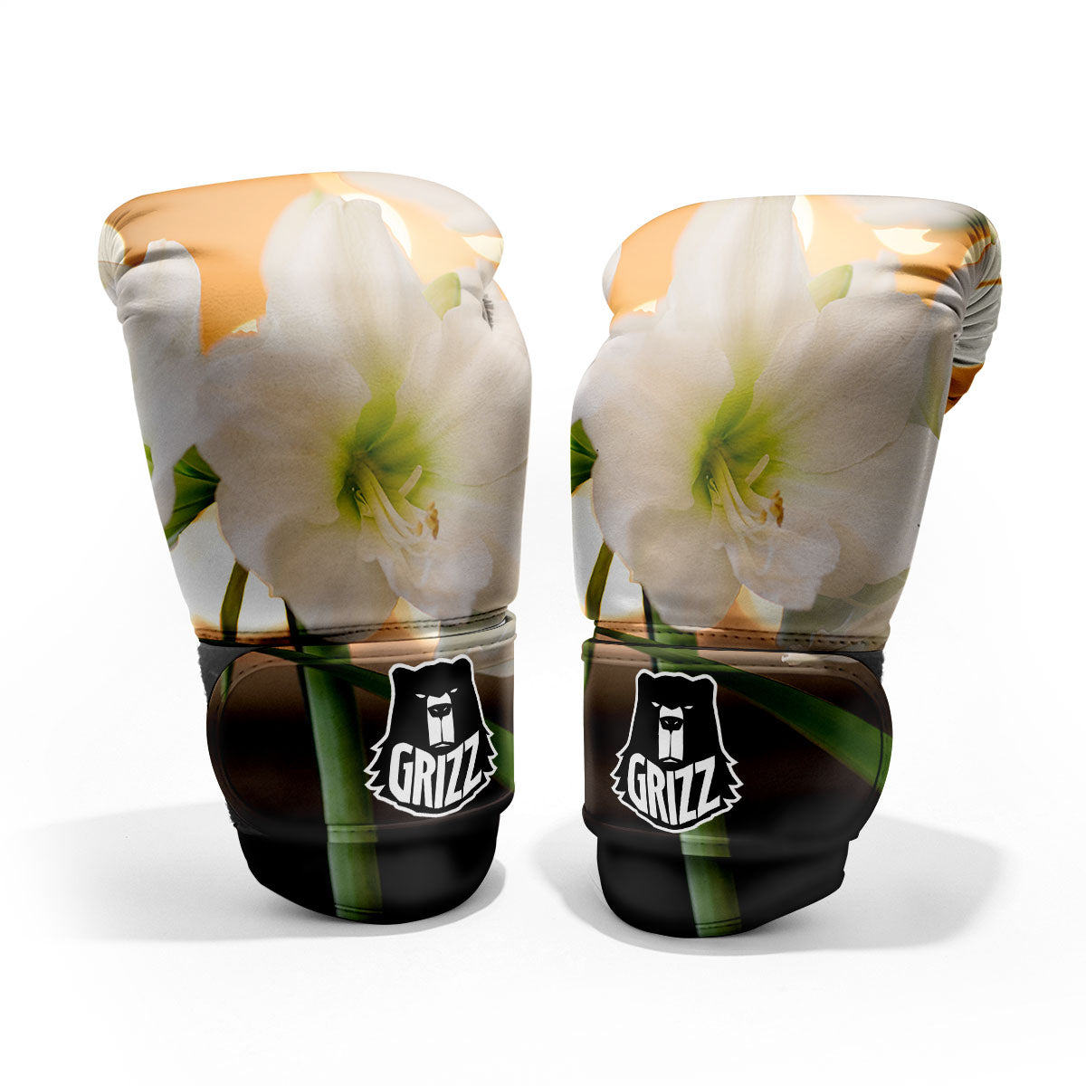 Amaryllis White Print Pro Boxing Glove