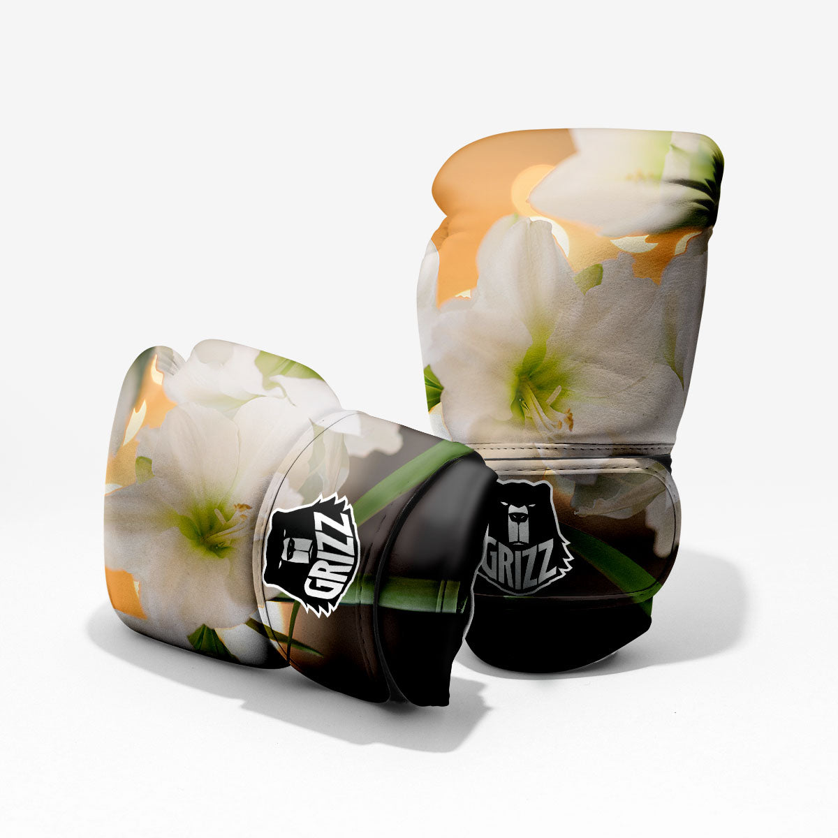 Amaryllis White Print Pro Boxing Glove