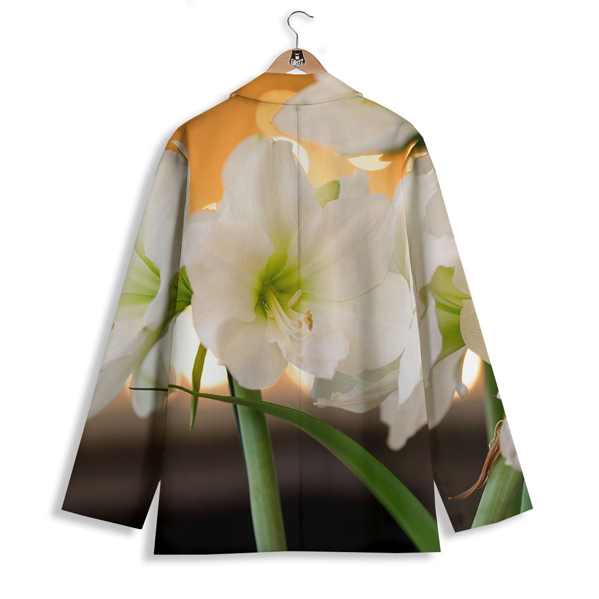 Amaryllis White Print Women's Blazer-grizzshop