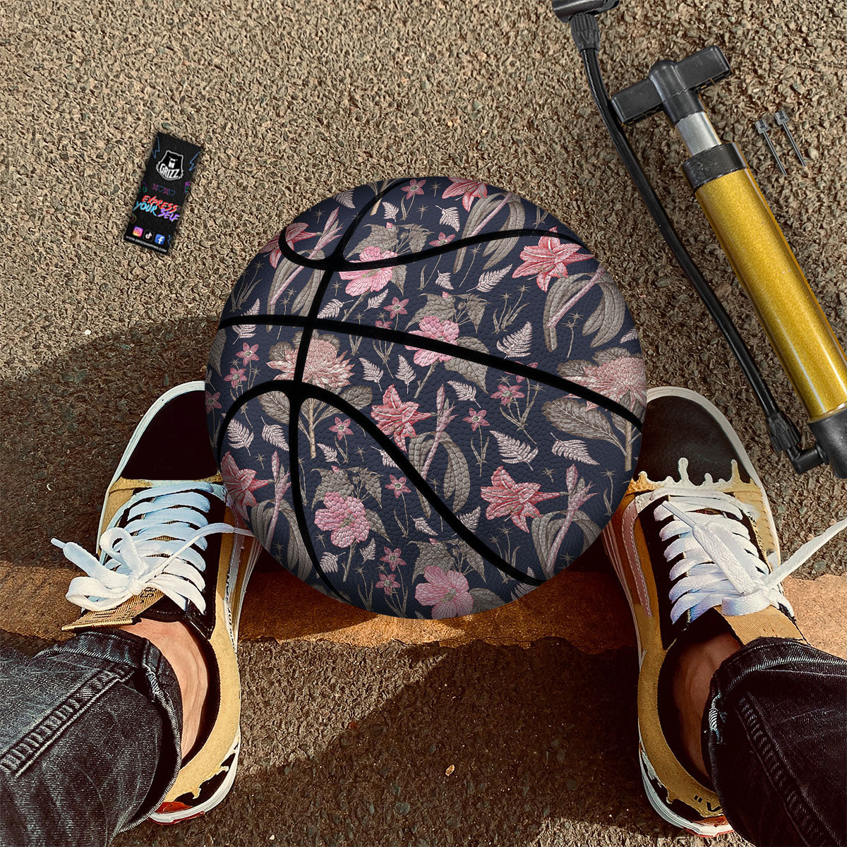 Amaryllis Pink Print Pattern Basketball