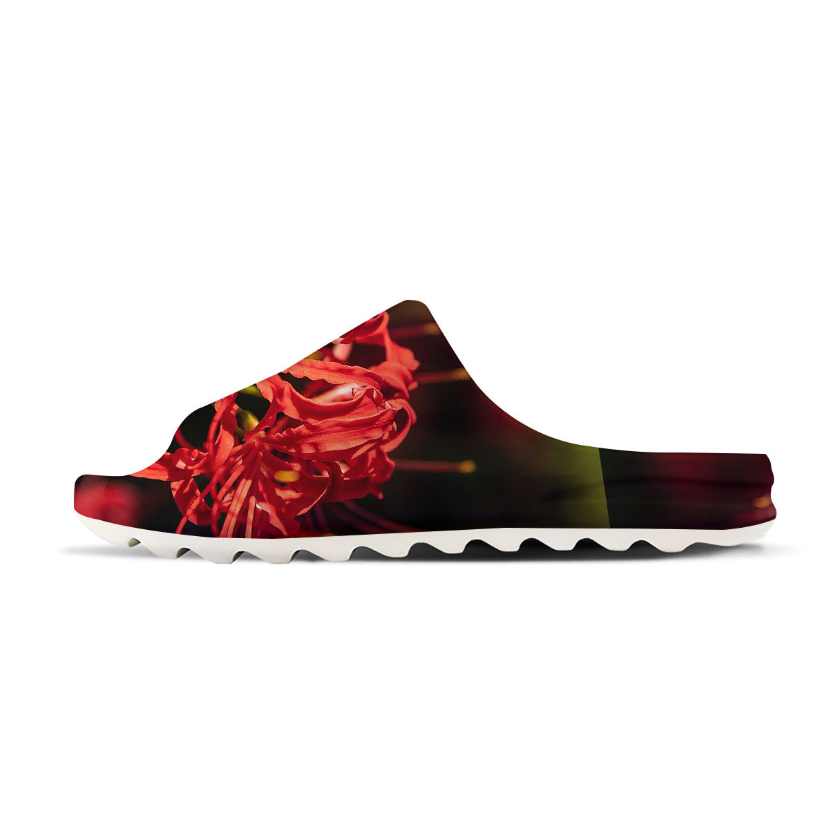 Amaryllis Red Japanese Print Sandals-grizzshop