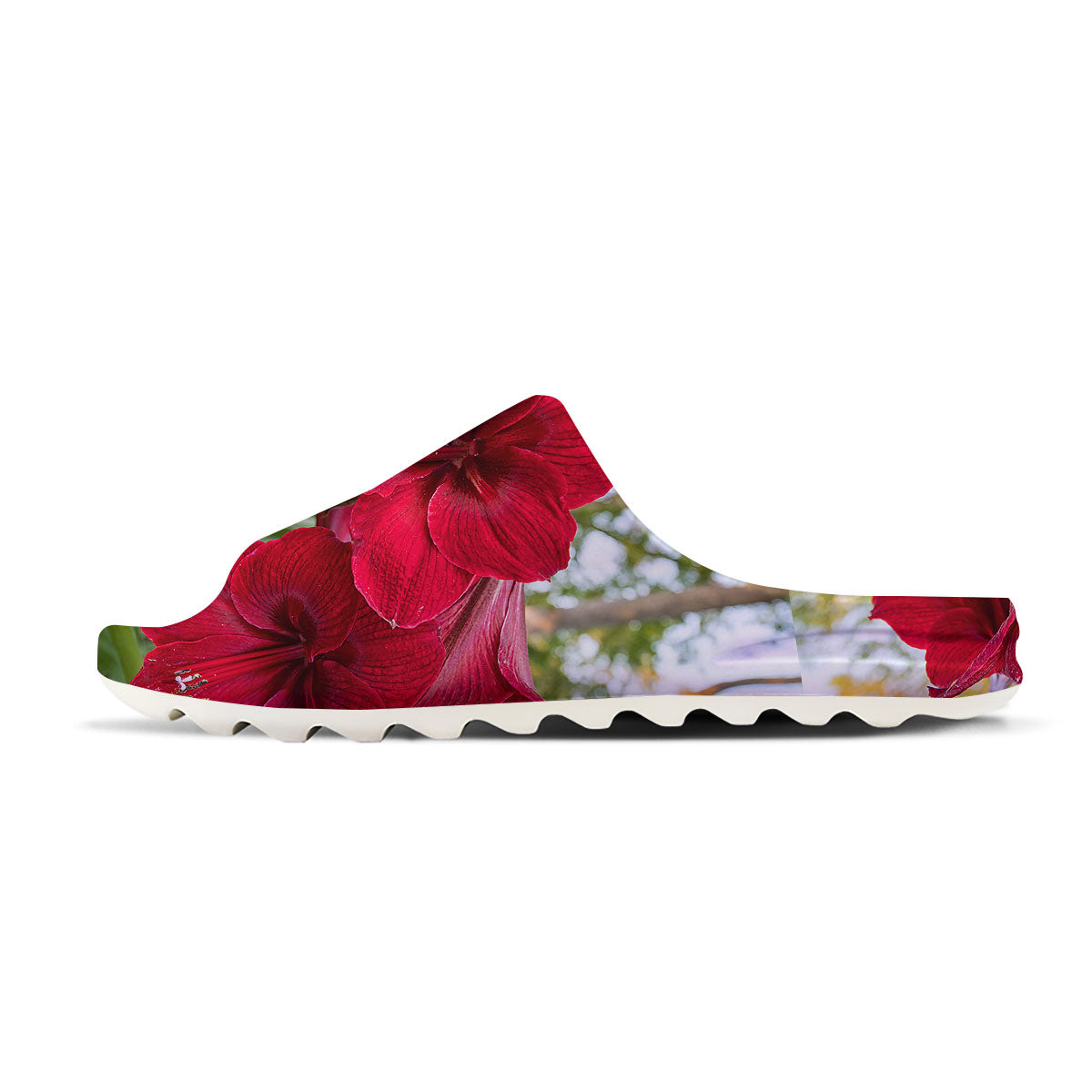 Amaryllis Red Print Sandals-grizzshop