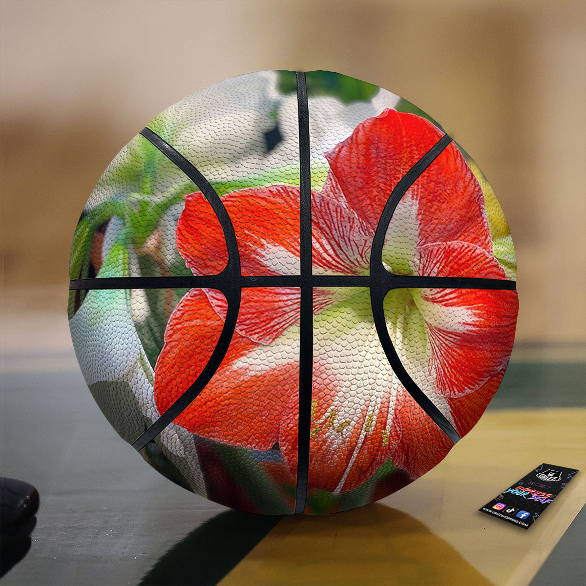 American Flag White And Black Print Basketball