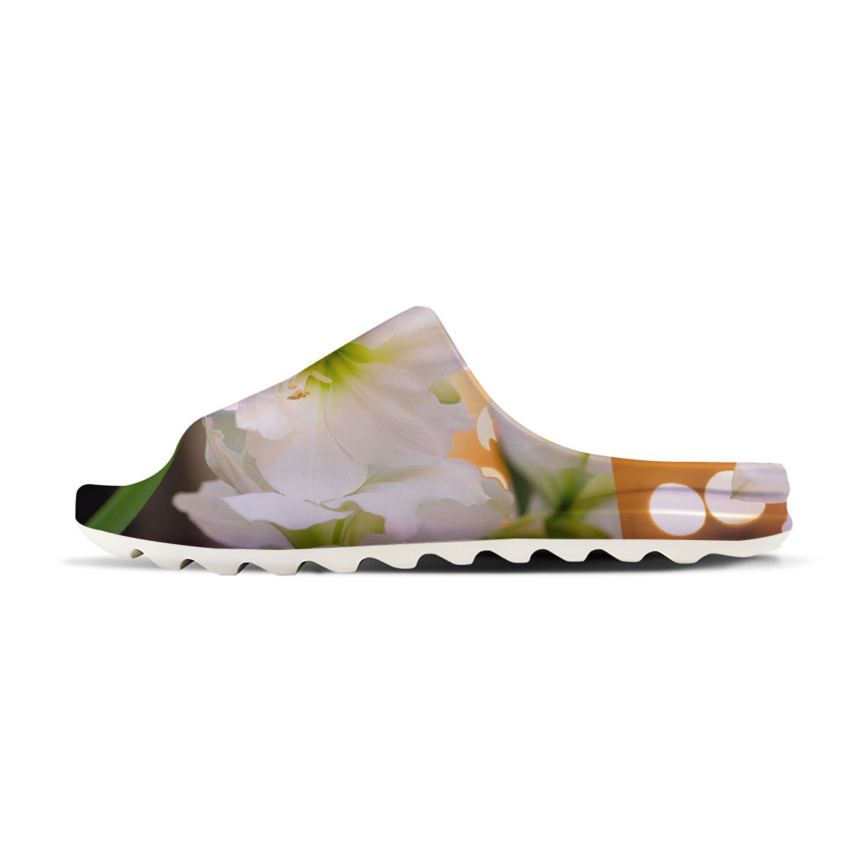 Amaryllis White Print Sandals-grizzshop