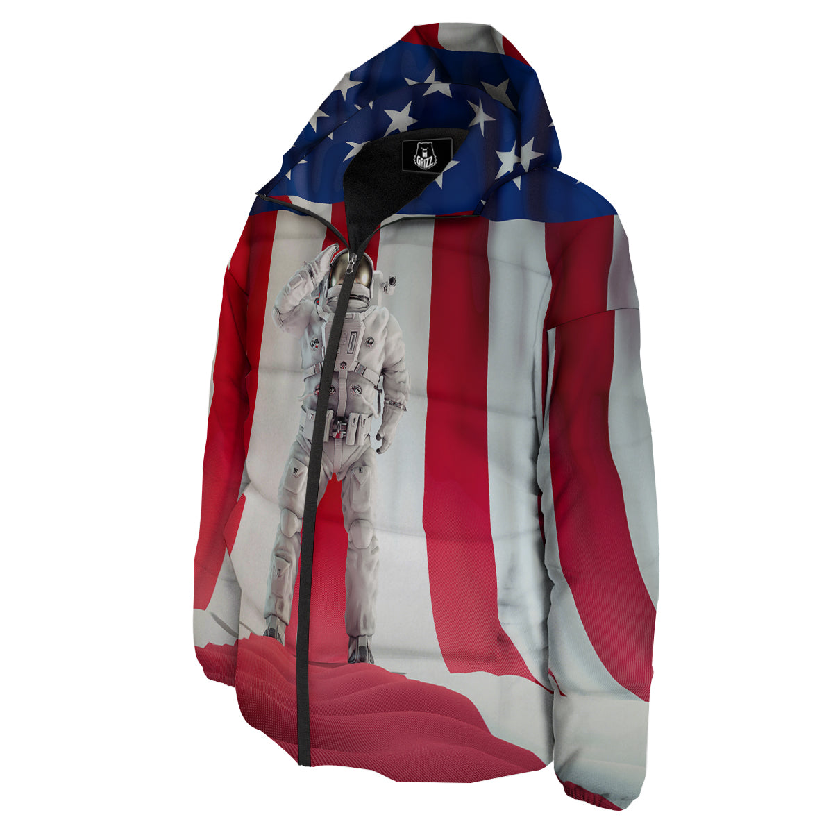 American Astronaut Print Down Jacket-grizzshop