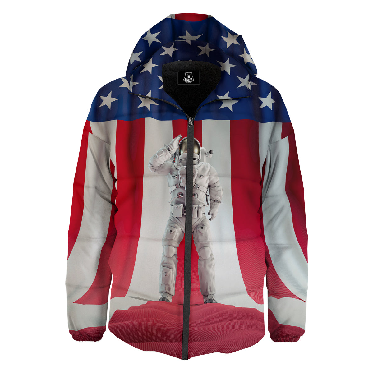 American Astronaut Print Down Jacket-grizzshop