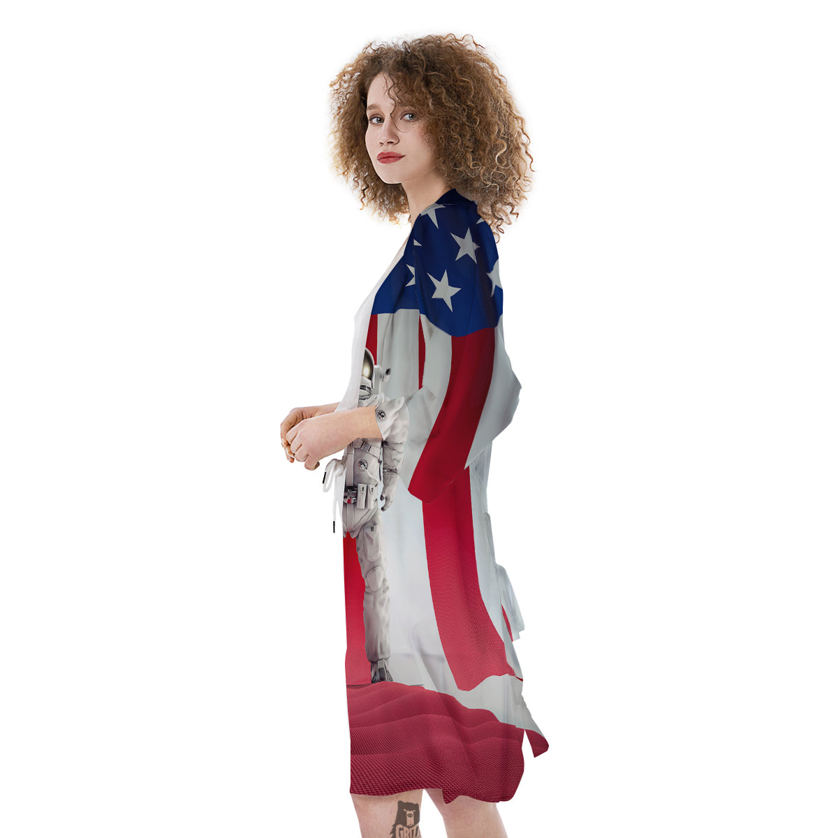 American Astronaut Print Kimono-grizzshop