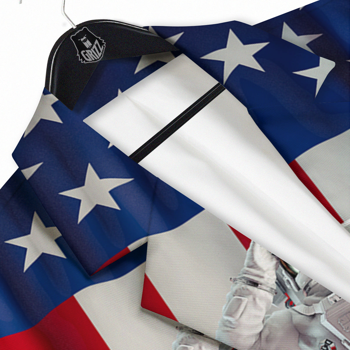 American Astronaut Print Men's Sport Coat-grizzshop