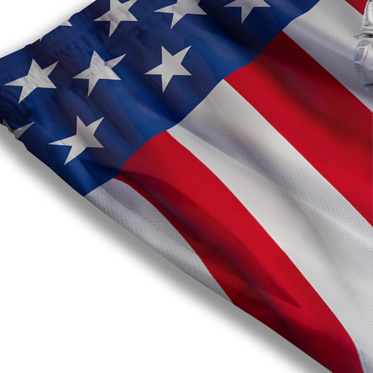 Border Tartan White And Grey Print Mesh Shorts