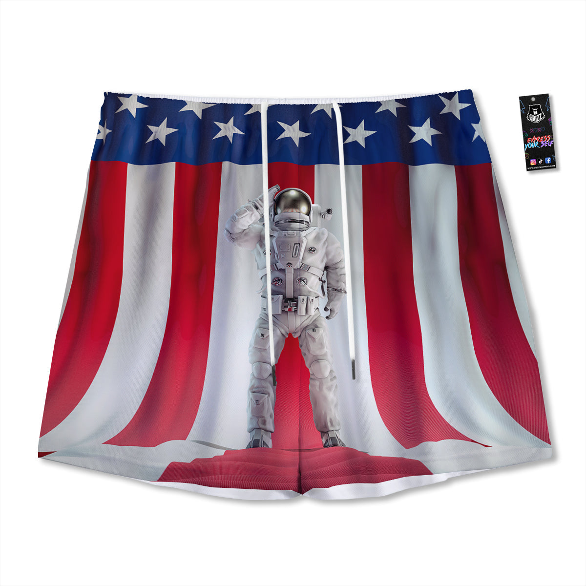 Border Tartan White And Grey Print Mesh Shorts