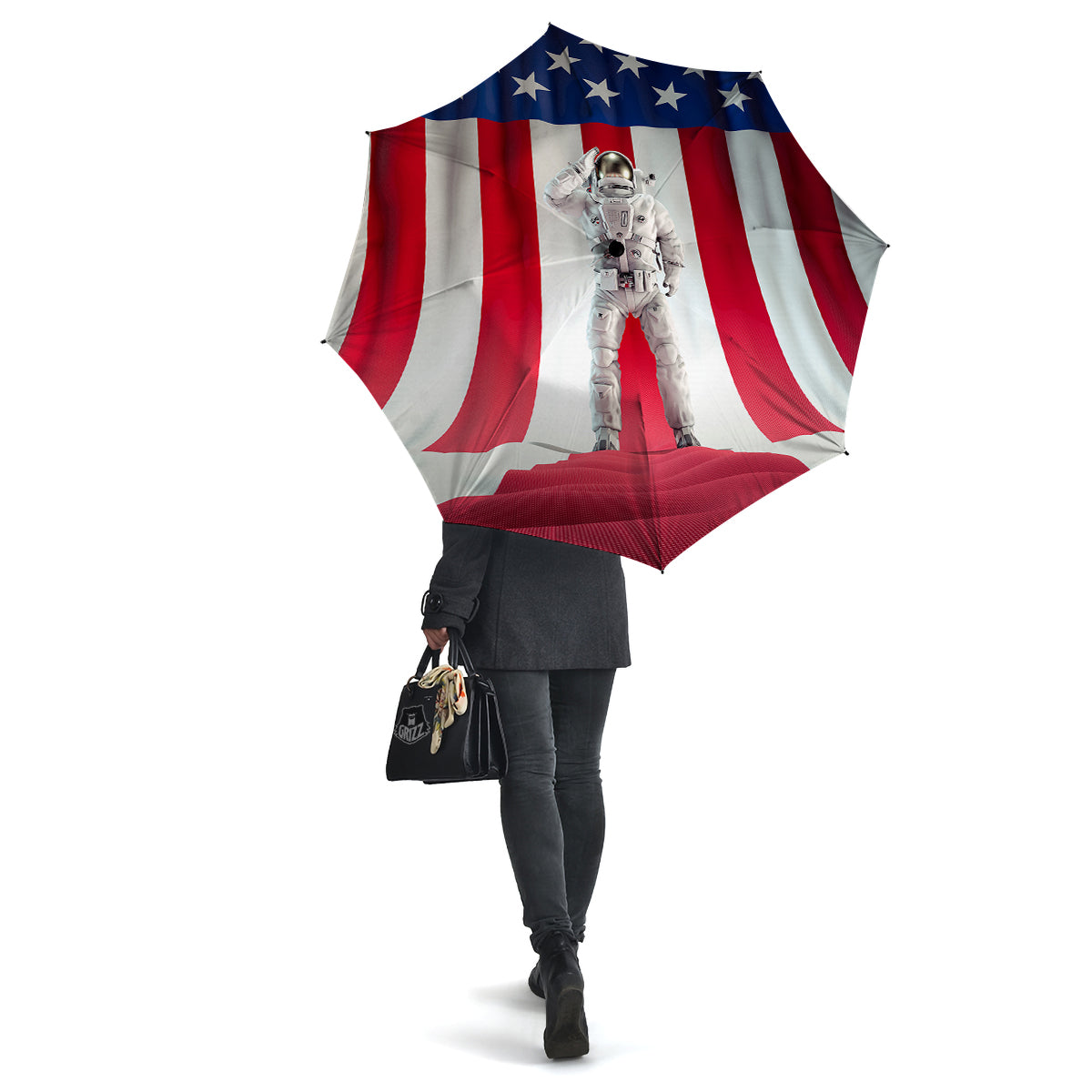 American Astronaut Print Umbrella-grizzshop