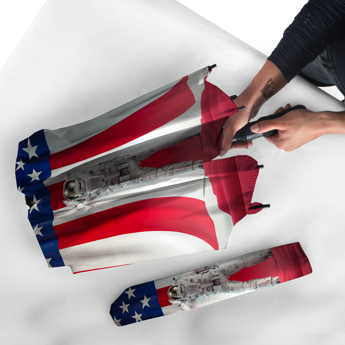 American Astronaut Print Umbrella-grizzshop