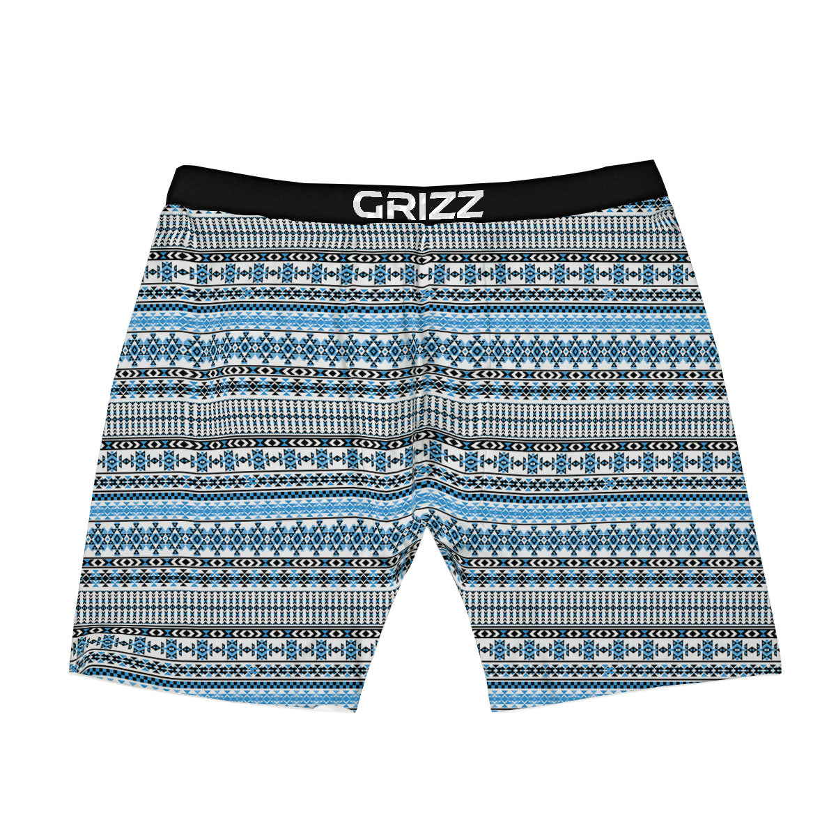 American Aztec Blue Native Print Pattern Boxer Briefs-grizzshop