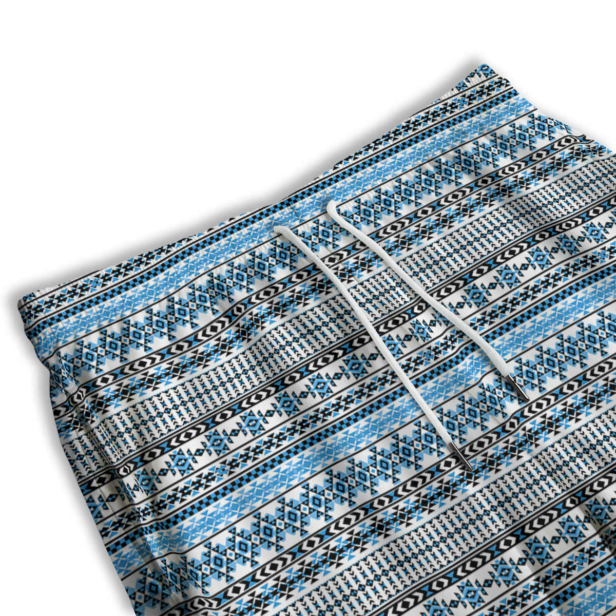 American Aztec Blue Native Print Pattern Men's Athletic Shorts