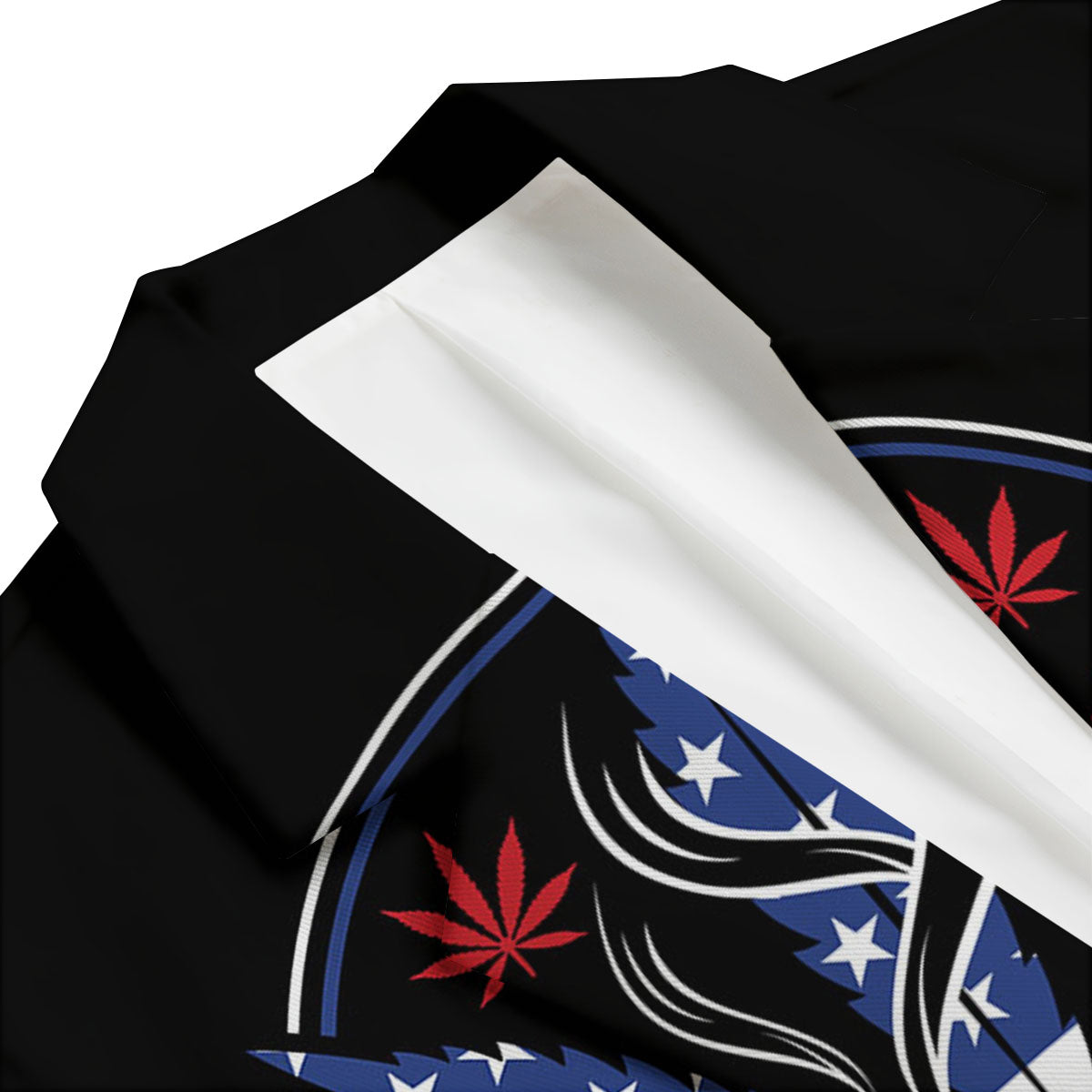 American Cannabis Leaf Flag Print Men's Blazer-grizzshop