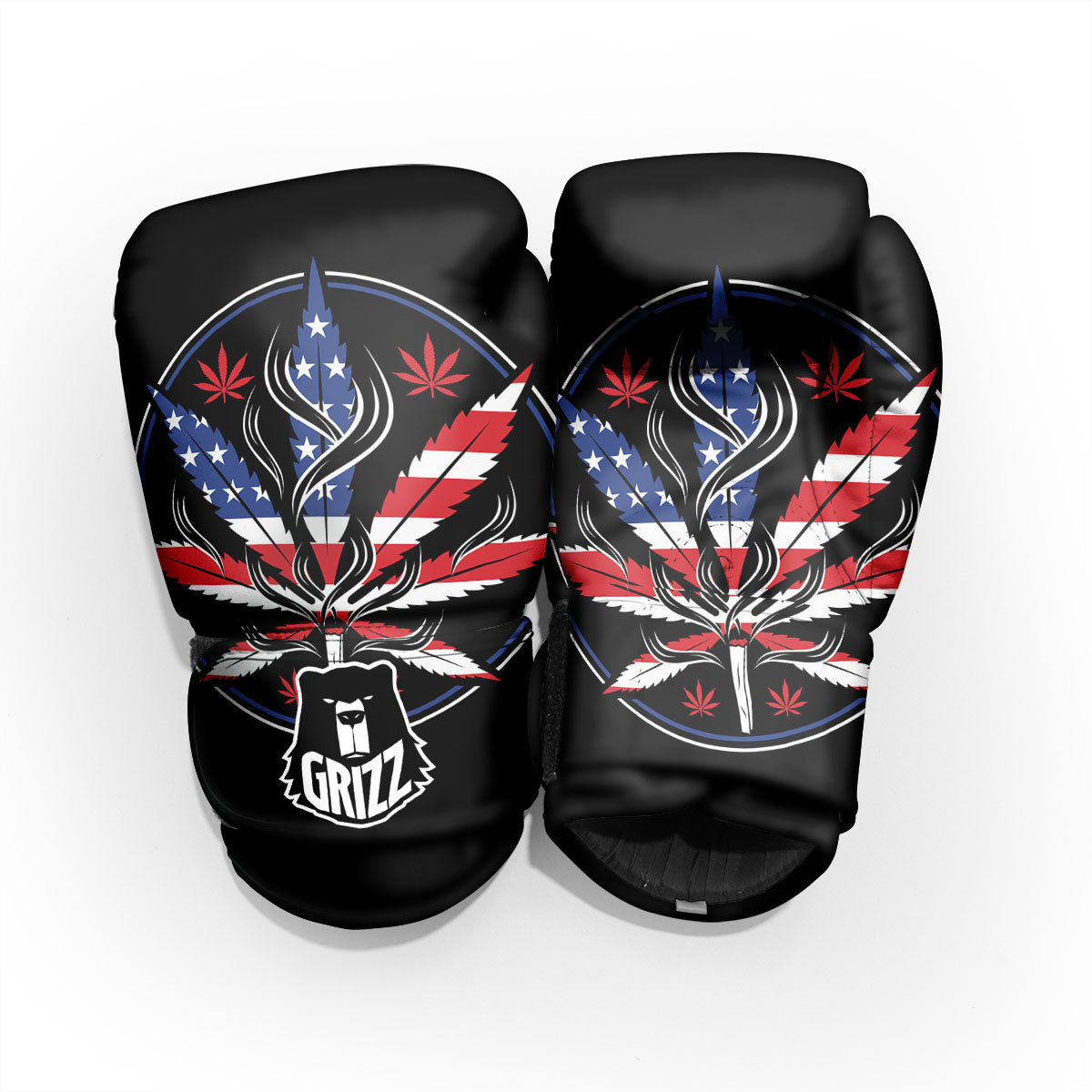 American Cannabis Leaf Flag Print Pro Boxing Glove