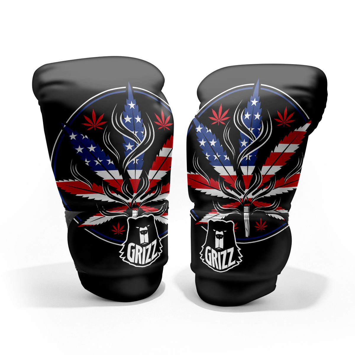 American Cannabis Leaf Flag Print Pro Boxing Glove