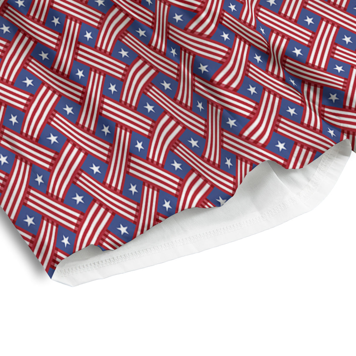 American Flag 4th of July Print Pattern Men's Athletic Shorts