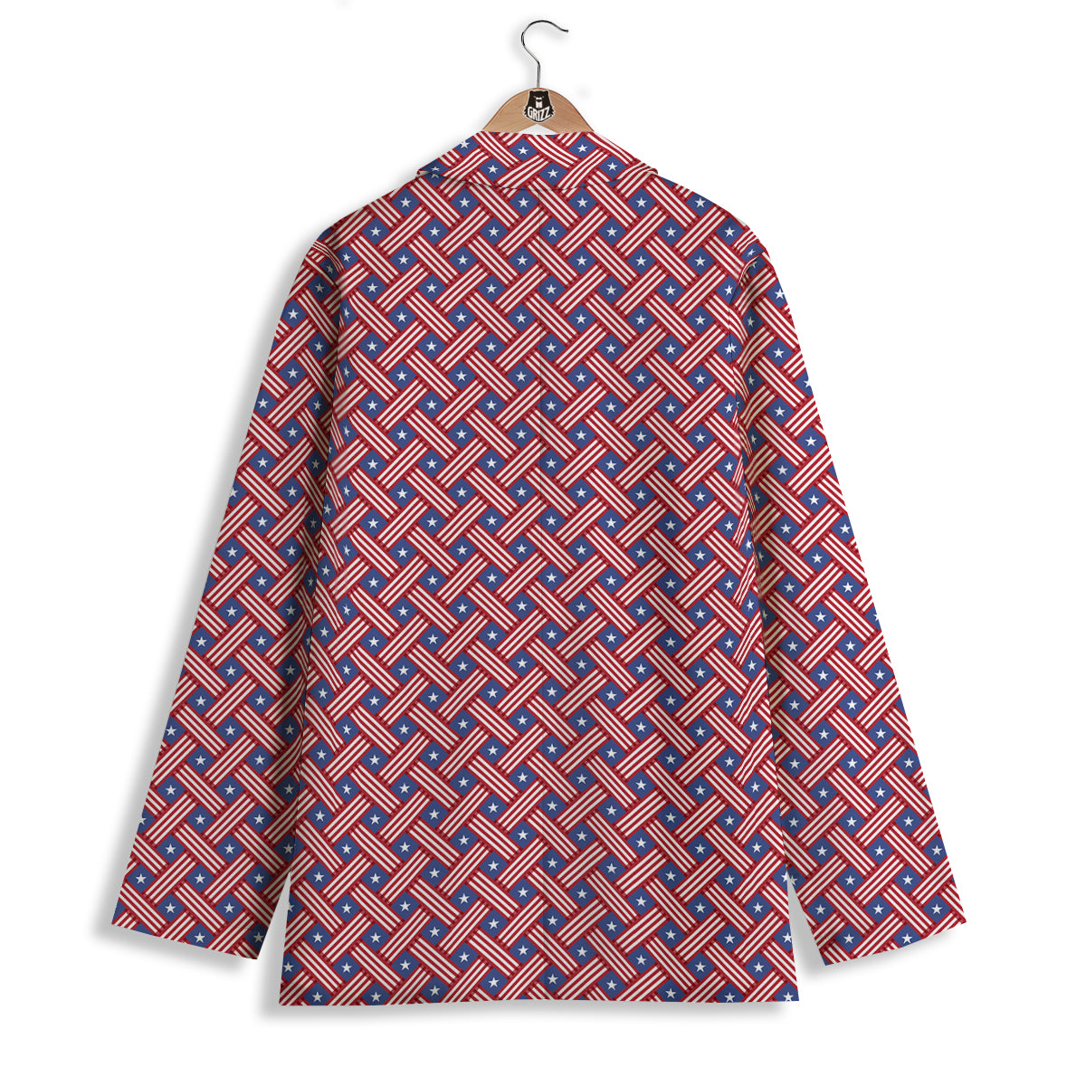 American Flag 4th of July Print Pattern Women's Blazer-grizzshop