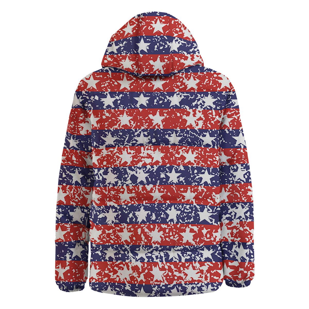American Flag Abstract Print Down Jacket-grizzshop