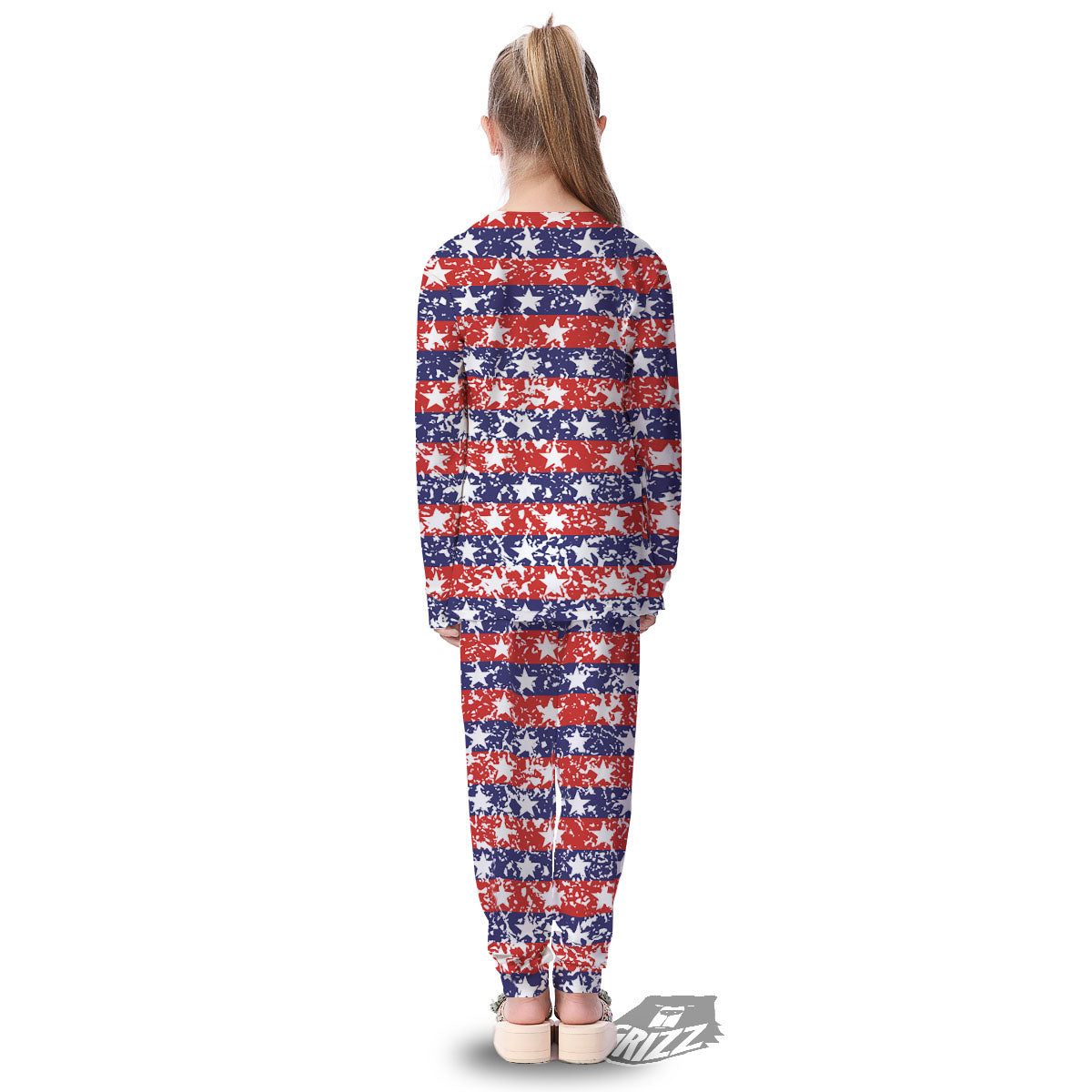 American Flag Abstract Print Kid's Pajamas-grizzshop