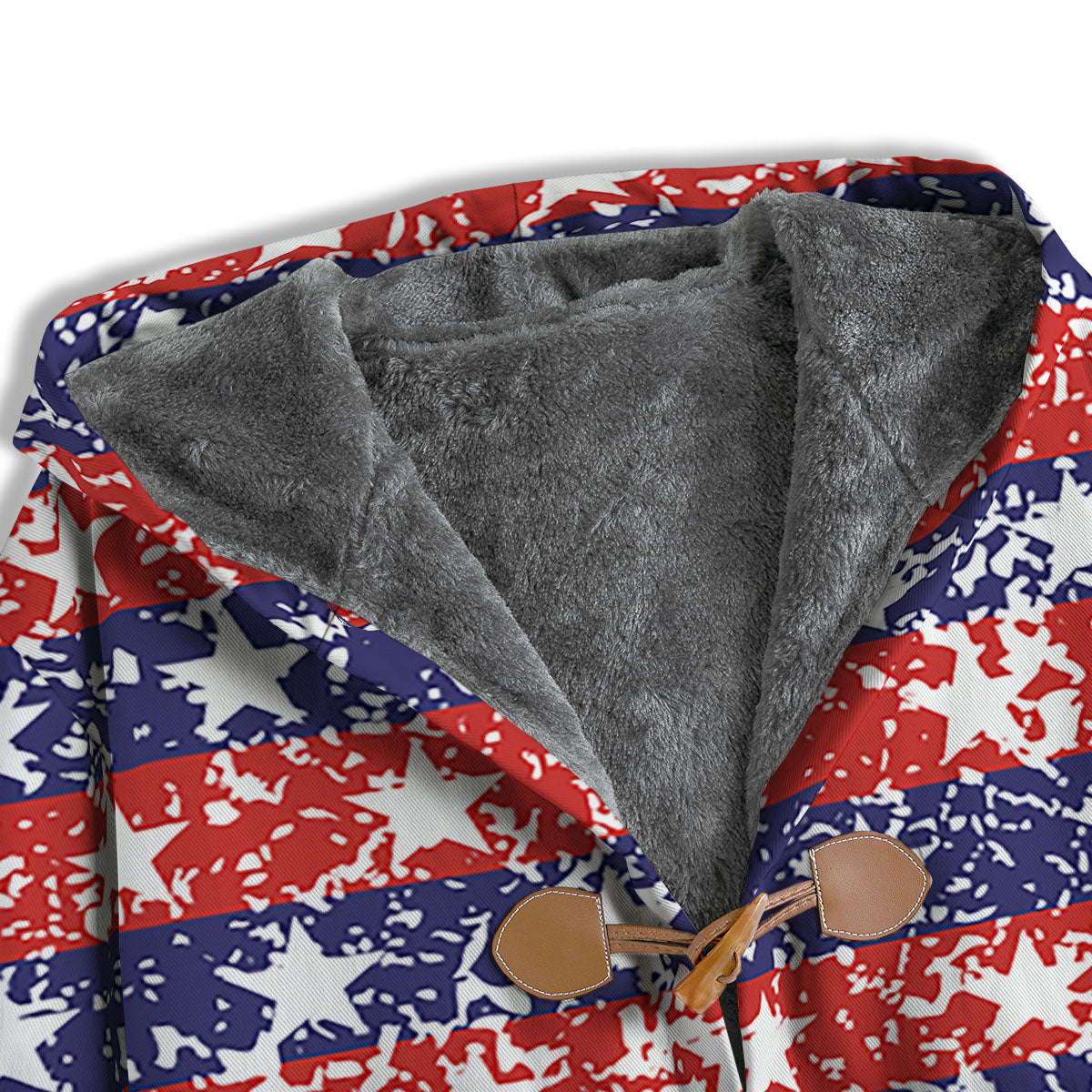 American Flag Abstract Print Men's Windbreaker Jacket-grizzshop