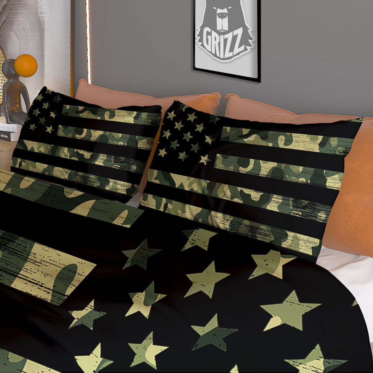 American Eagle Denim Print Pattern Duvet Cover Bedding Set