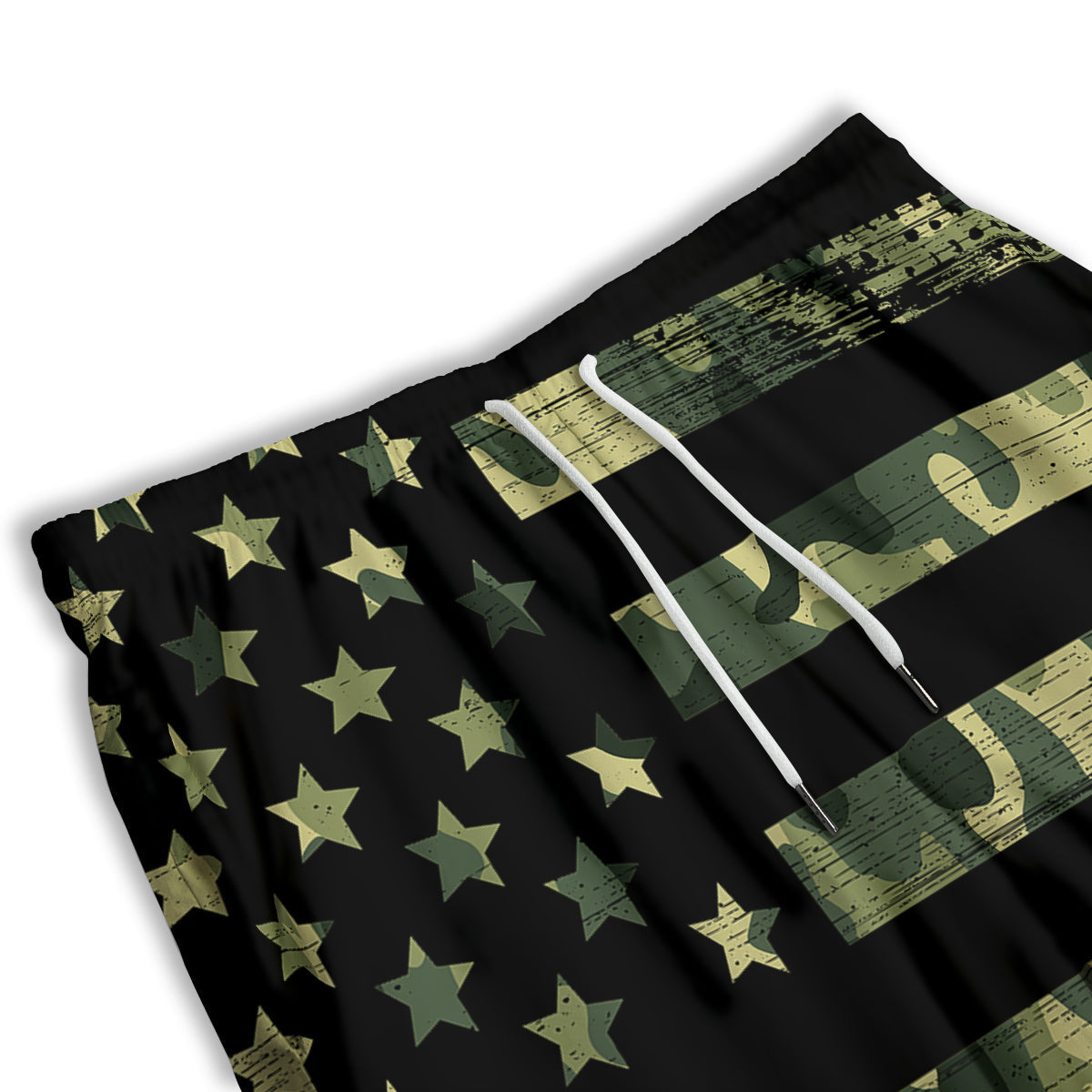 American Flag Camouflage Print Men's Athletic Shorts