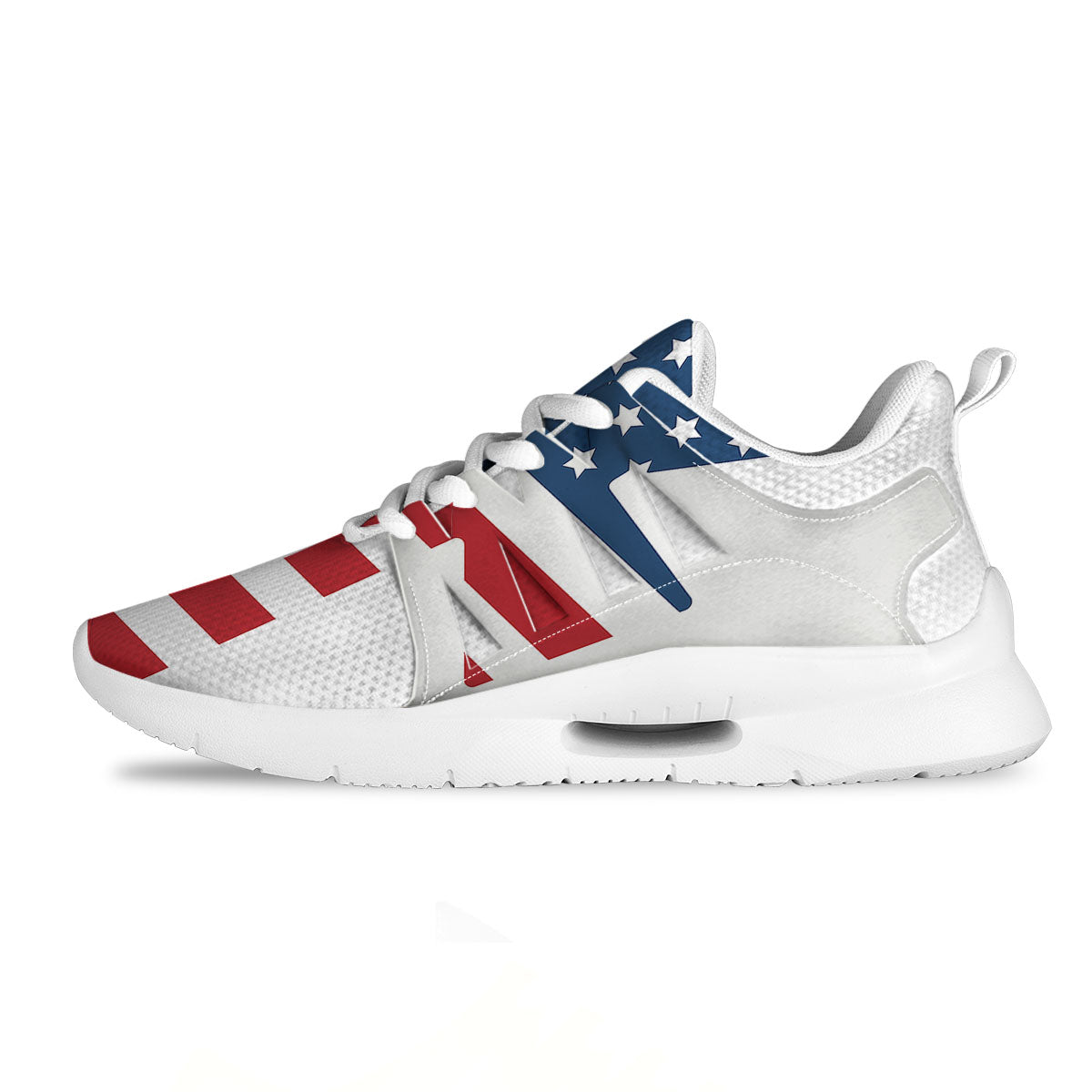 American Flag Christian Cross Print Tennis Shoes-grizzshop