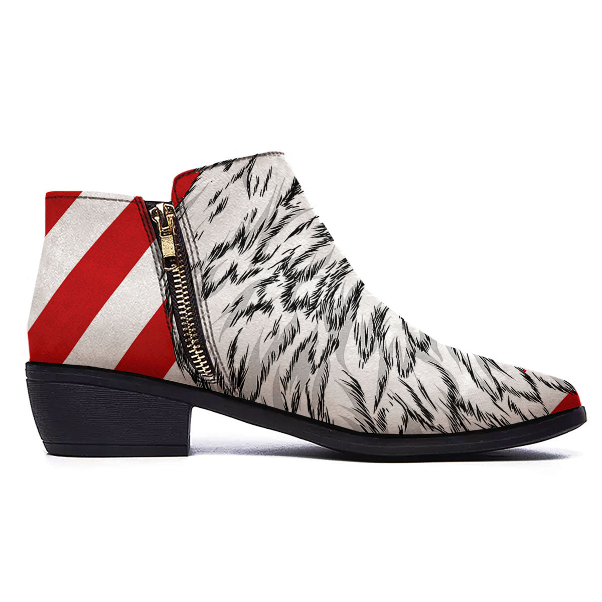 American Flag Eagle Print Ankle Boots-grizzshop