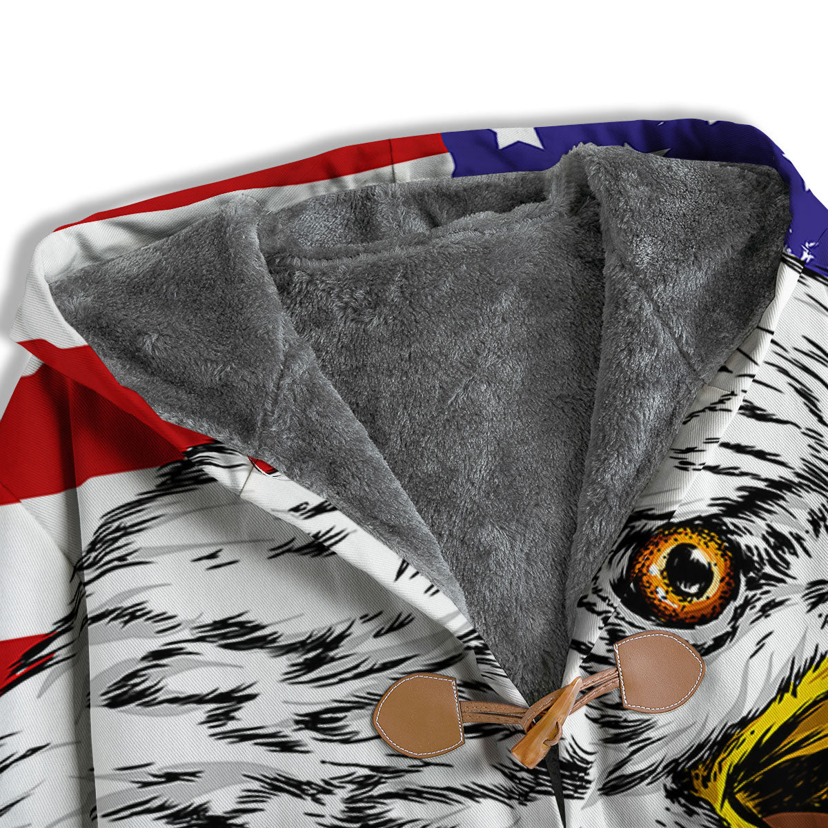 American Flag Eagle Print Men's Windbreaker Jacket-grizzshop