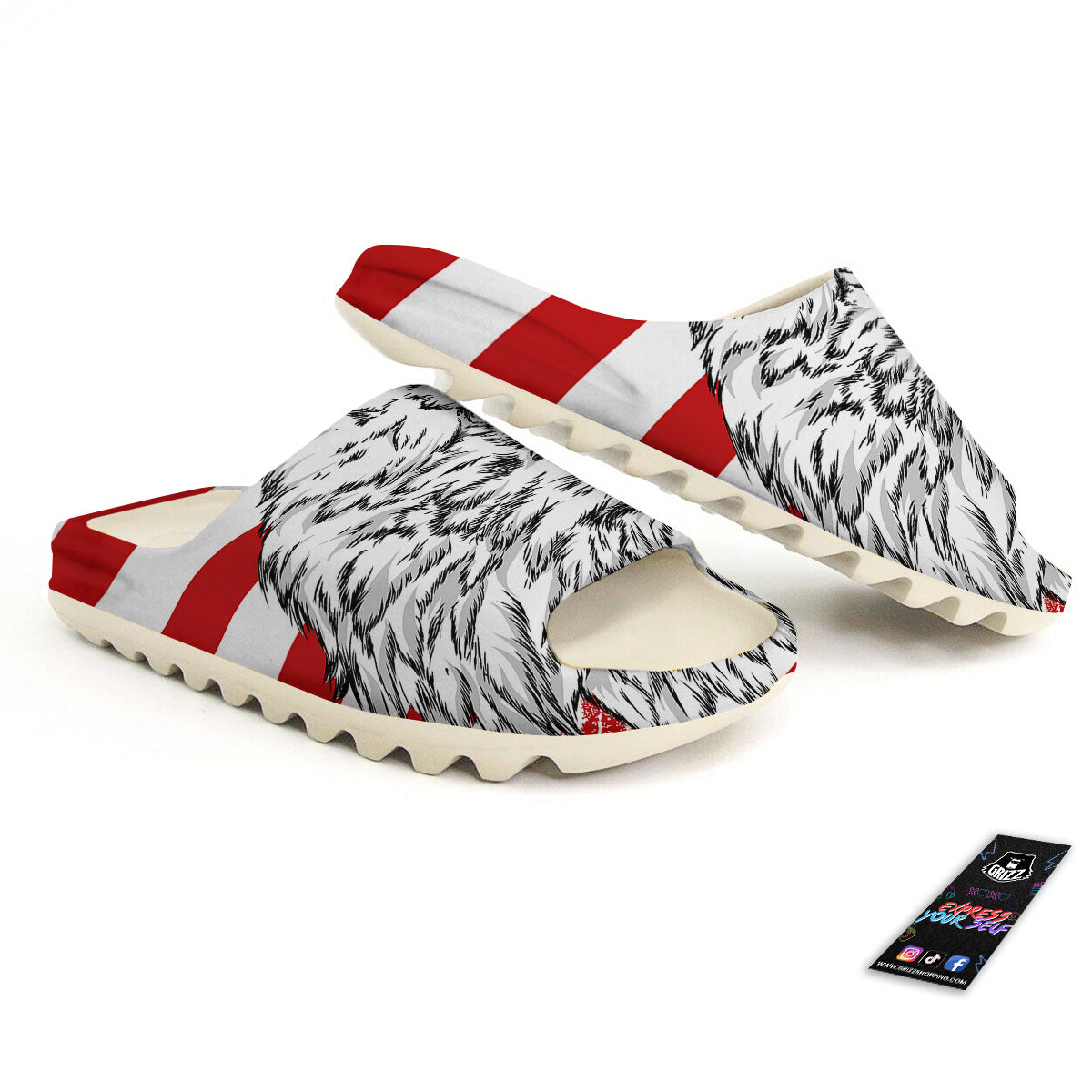American Flag Eagle Print Sandals-grizzshop
