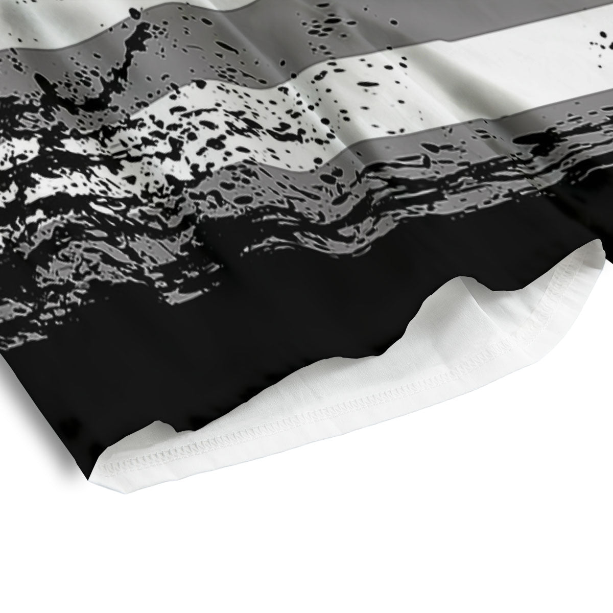 American Flag Monochrome Grunge Print Men's Athletic Shorts