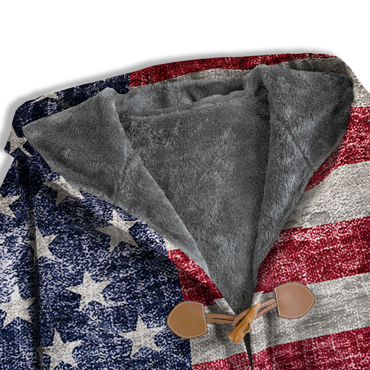 American Flag Grunge Print Men's Windbreaker Jacket-grizzshop