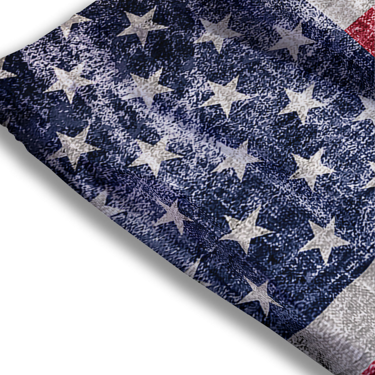 American Flag Grunge Print Mesh Shorts
