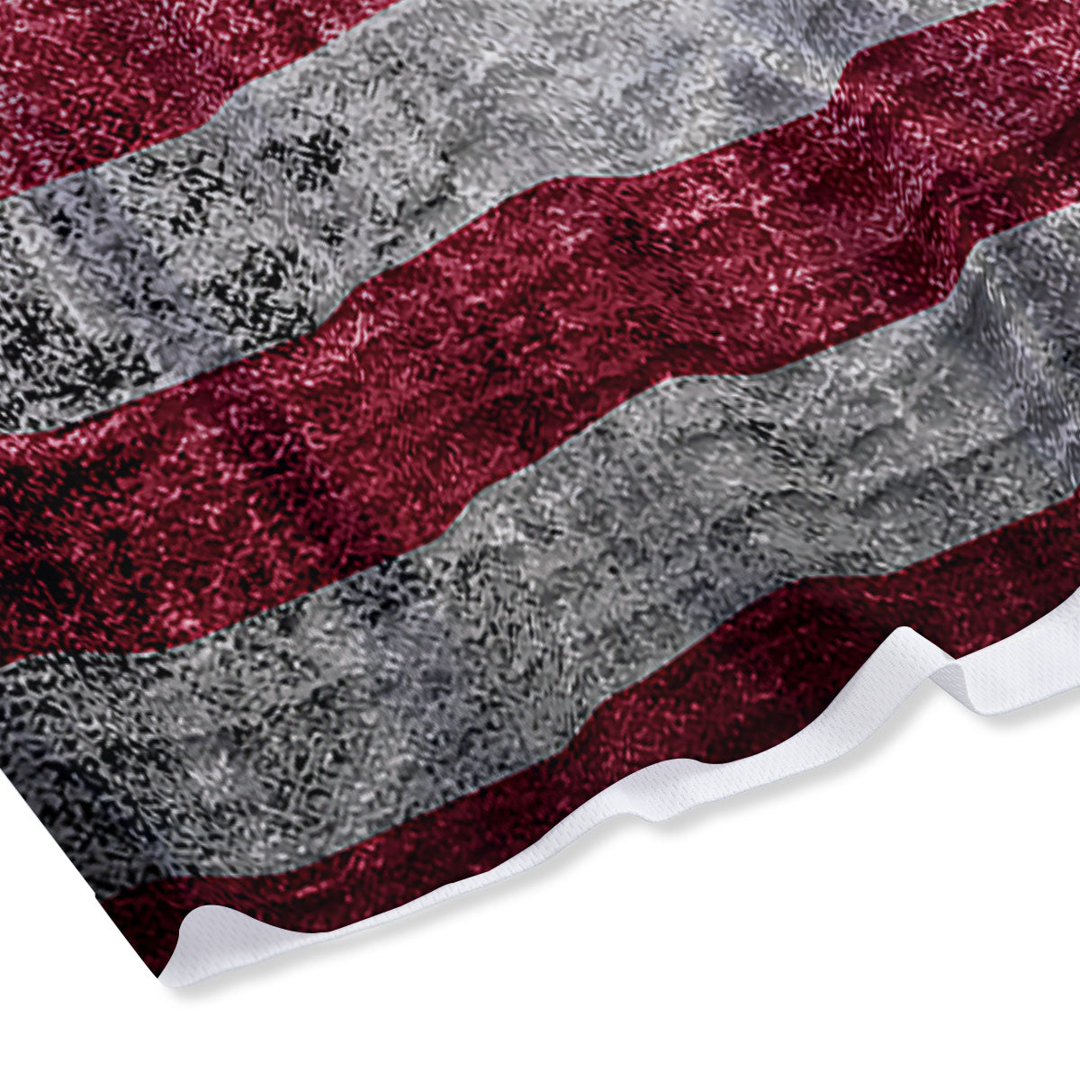 American Flag Grunge Print Mesh Shorts