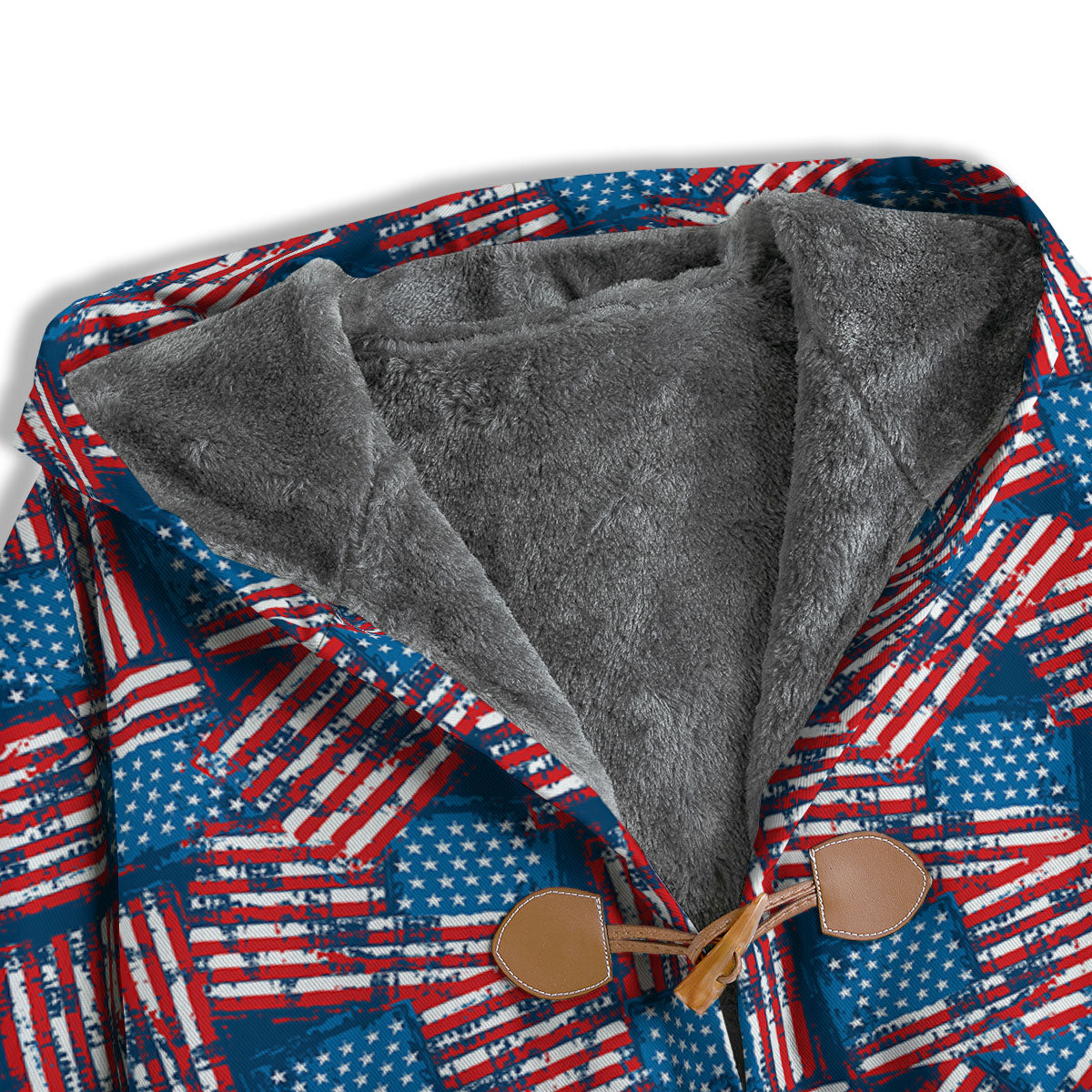 American Flag Grunge Print Pattern Men's Windbreaker Jacket-grizzshop
