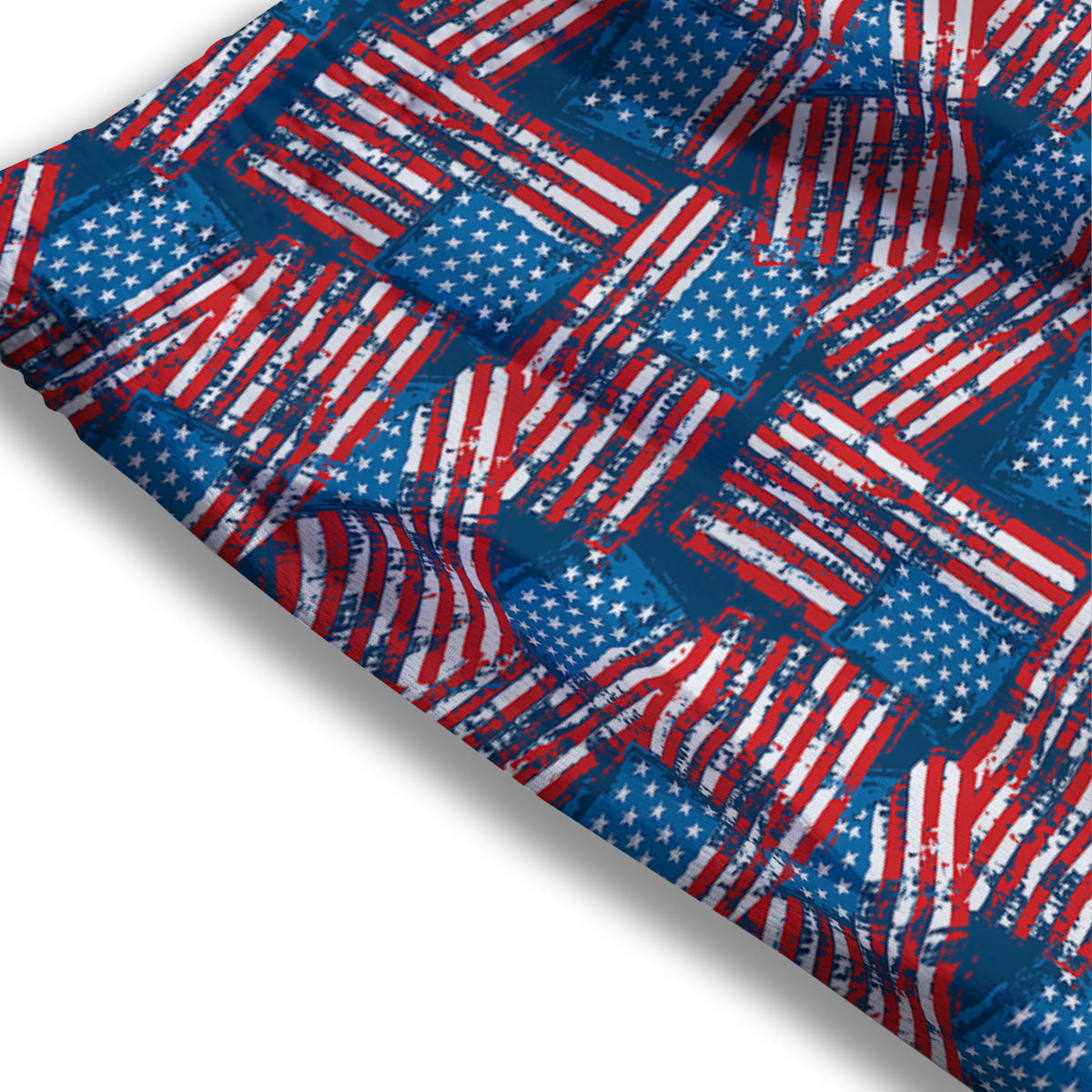 American Flag Grunge Print Pattern Mesh Shorts
