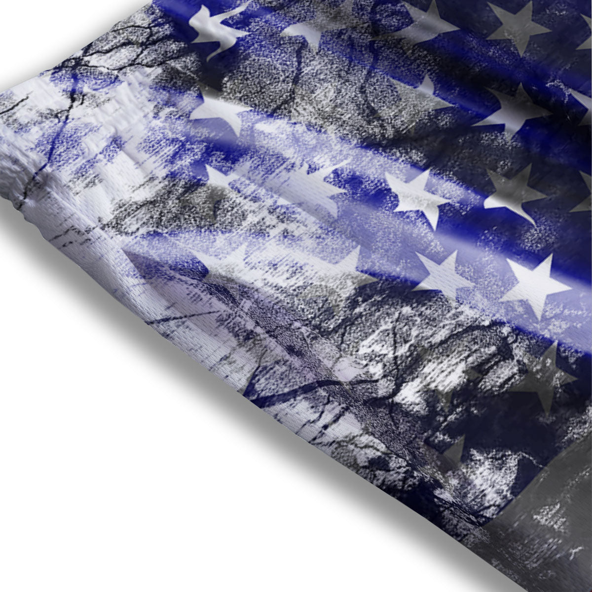 American Flag Grunge Ripped Paper Print Mesh Shorts