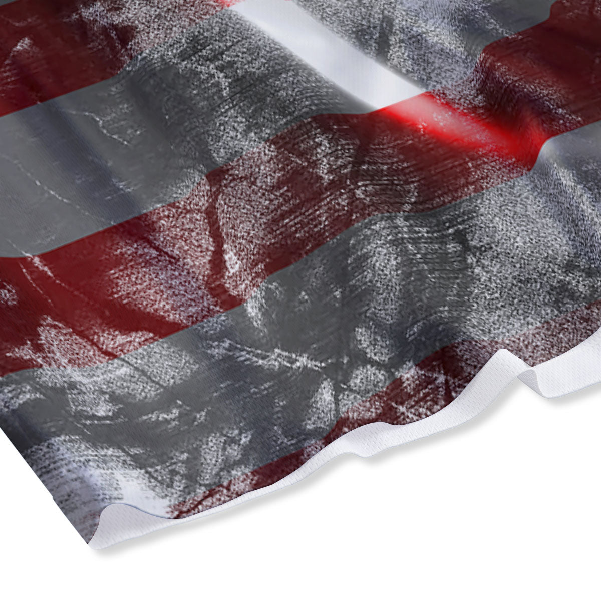 American Flag Grunge Ripped Paper Print Mesh Shorts