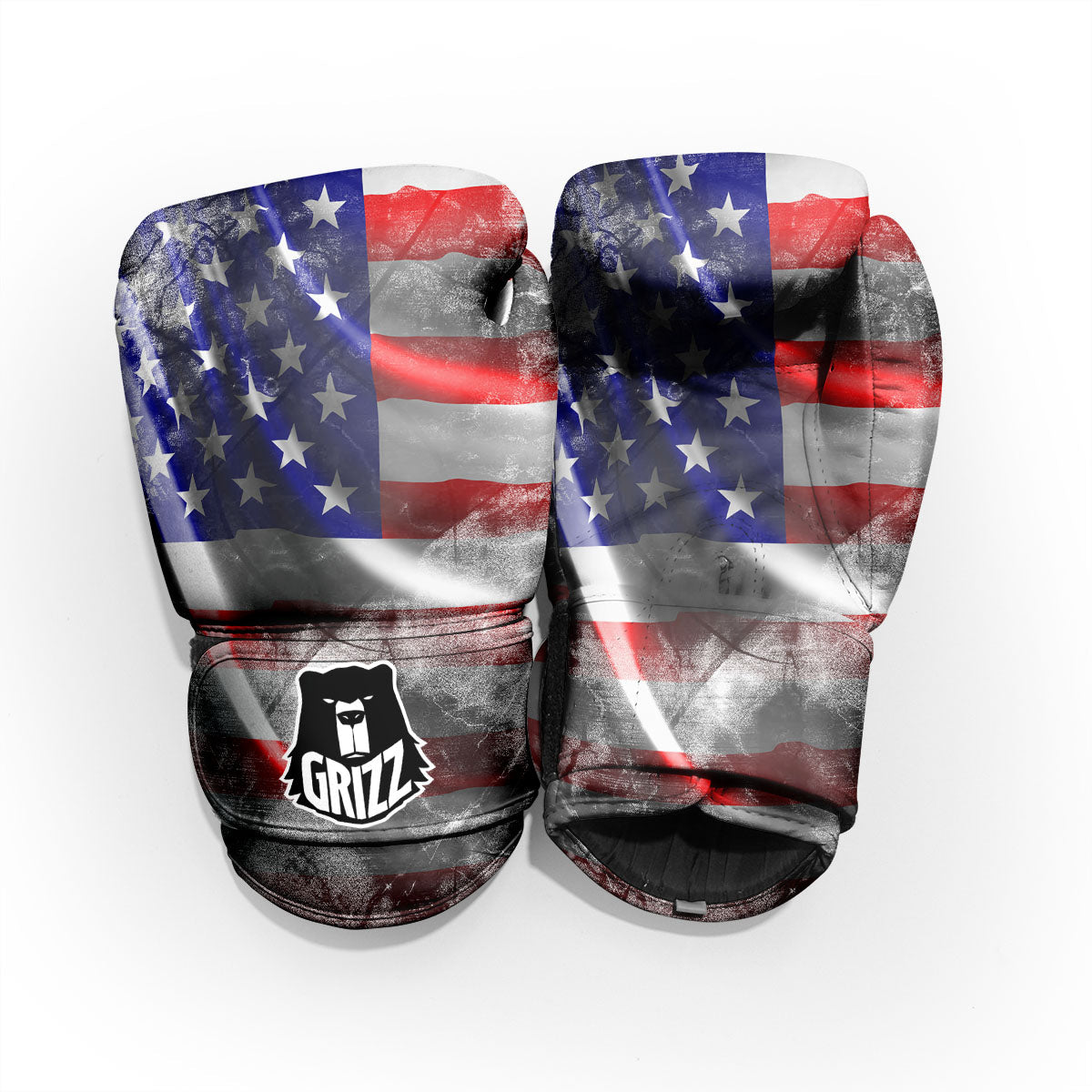 American Flag Grunge Ripped Paper Print Pro Boxing Glove
