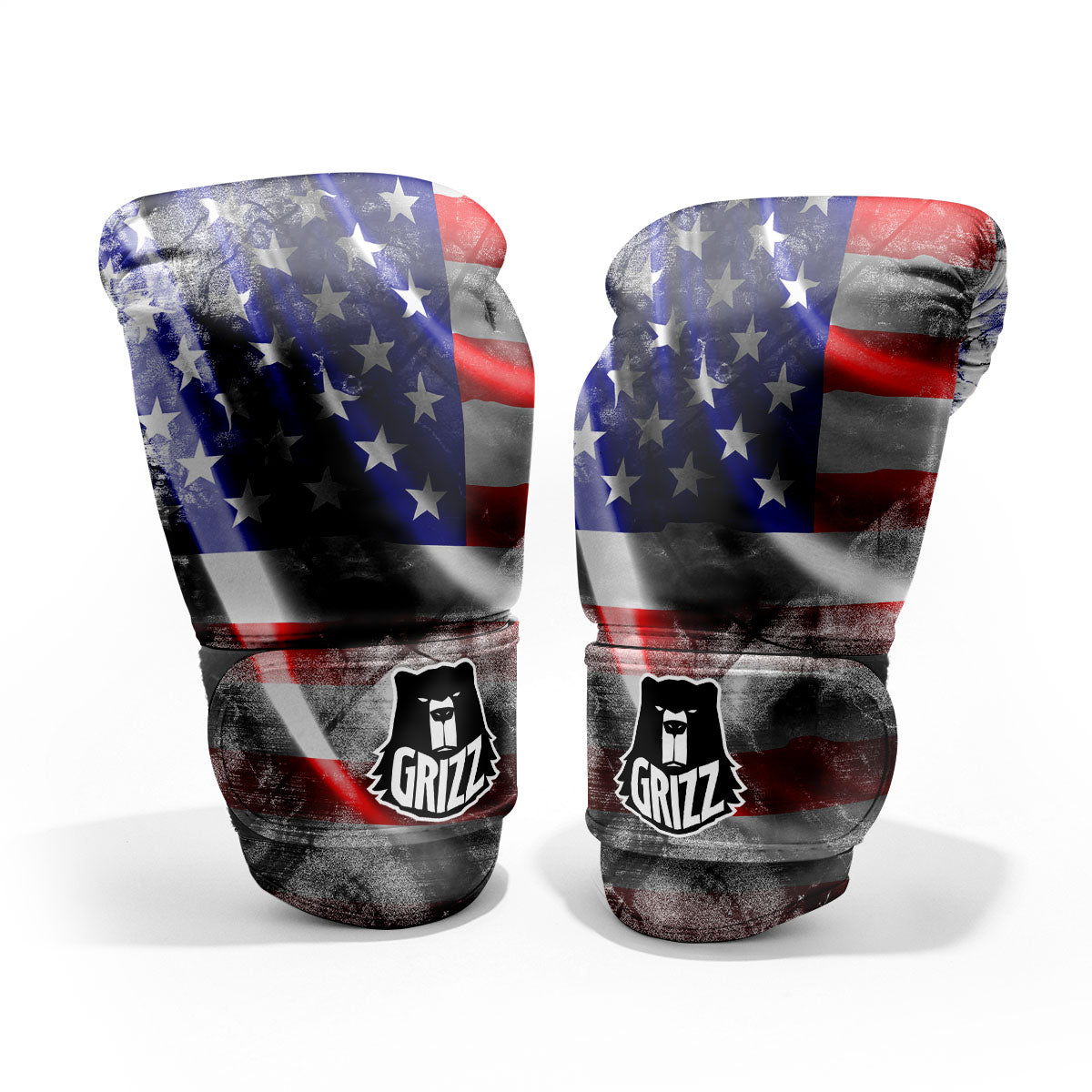 American Flag Grunge Ripped Paper Print Pro Boxing Glove