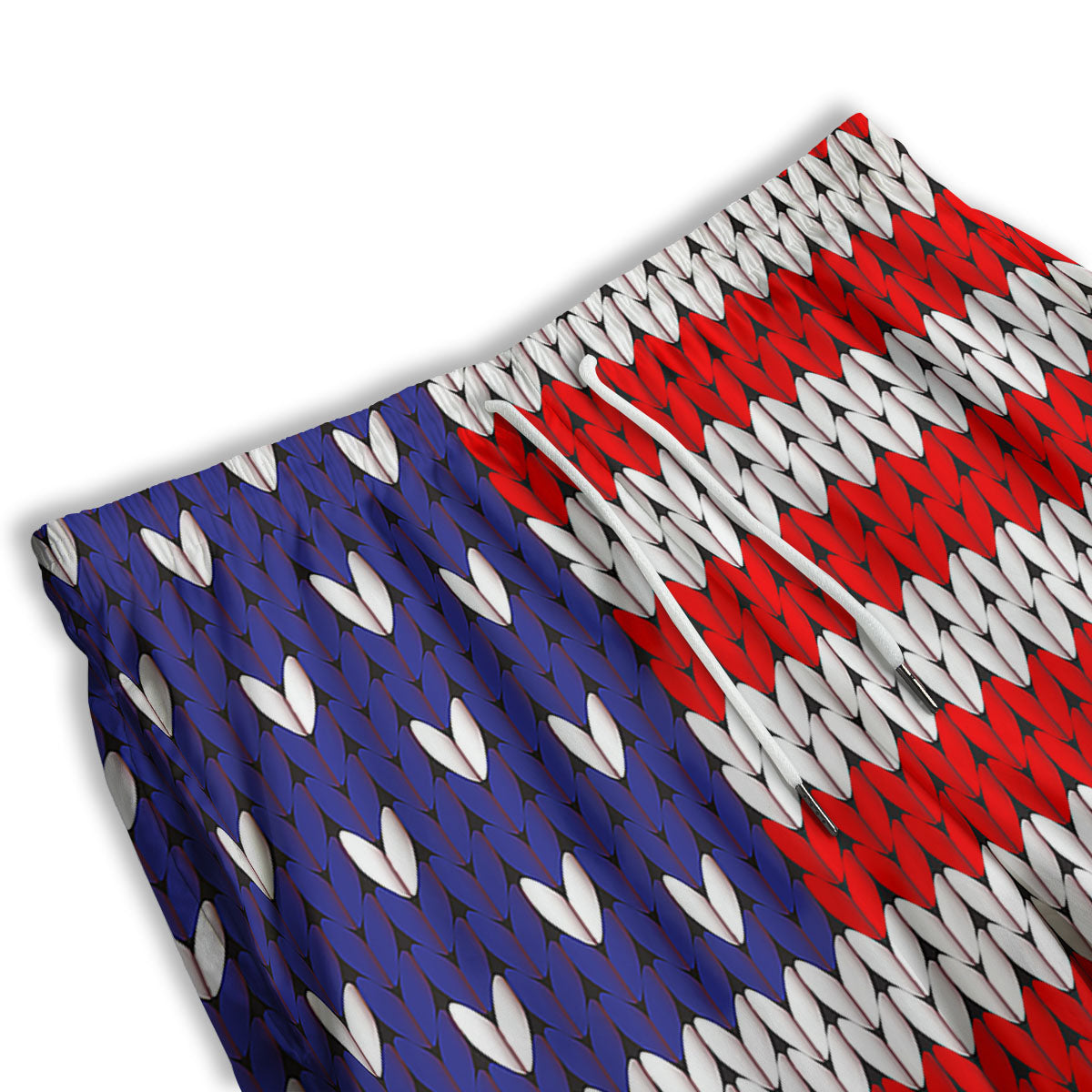 American Flag Knitted Print Men's Athletic Shorts