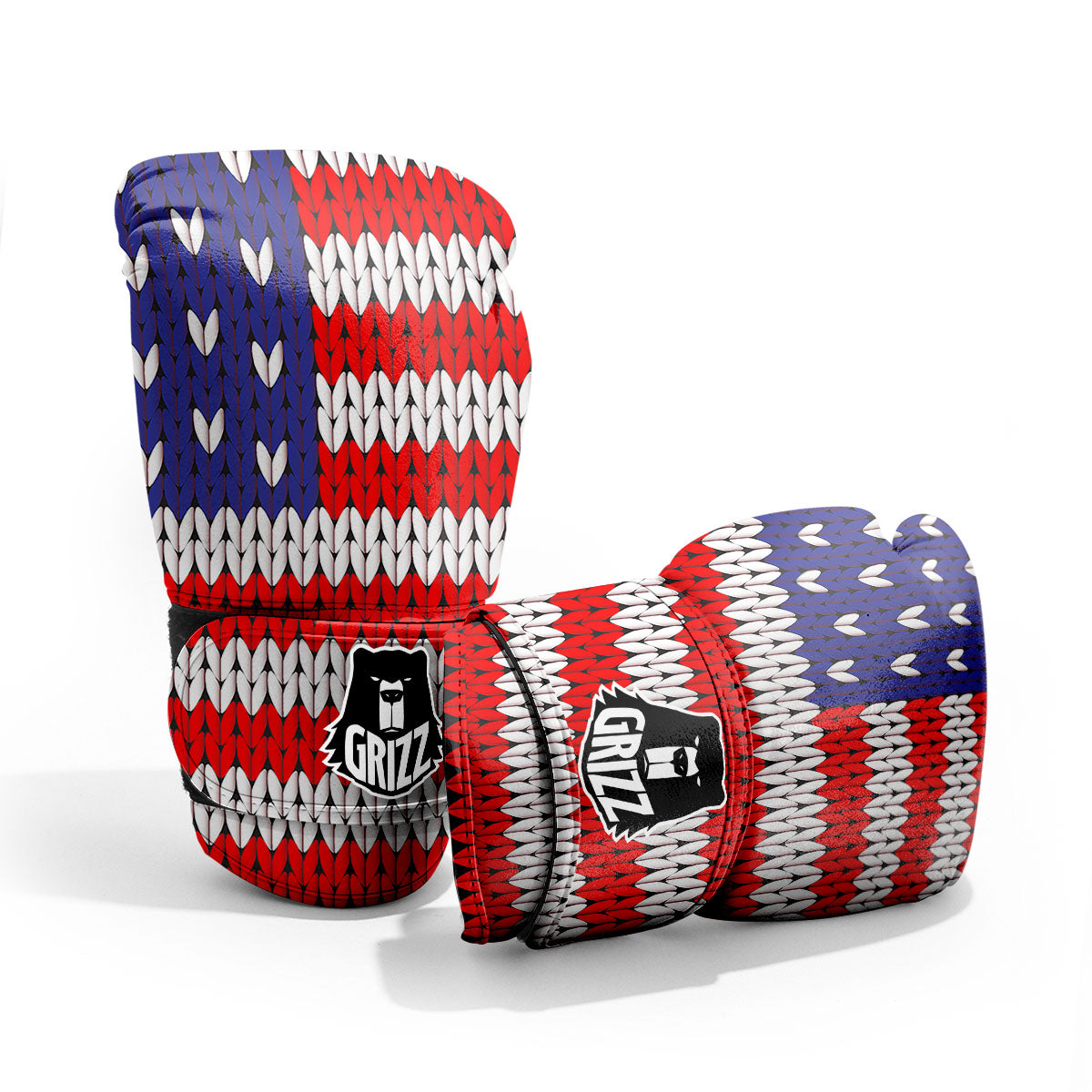 American Flag Knitted Print Pro Boxing Glove
