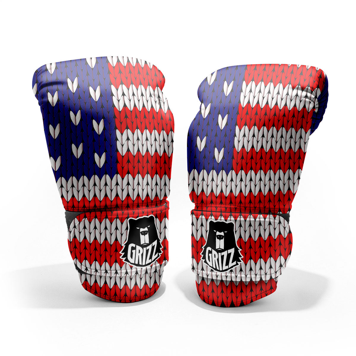 American Flag Knitted Print Pro Boxing Glove