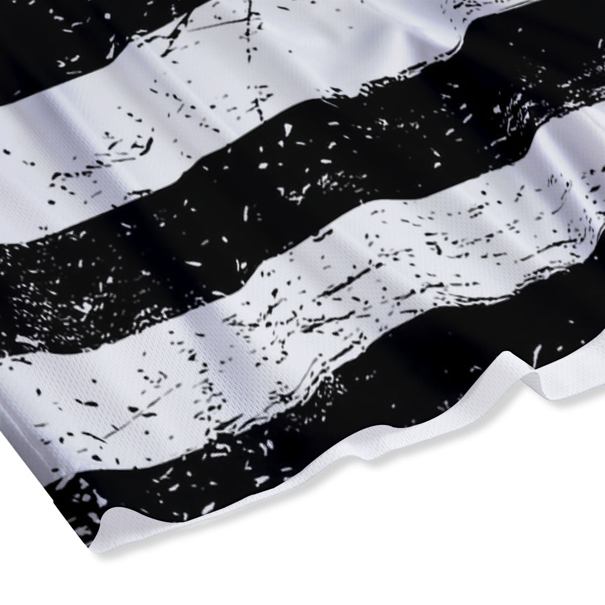 American Flag Monochrome Grunge Print Mesh Shorts