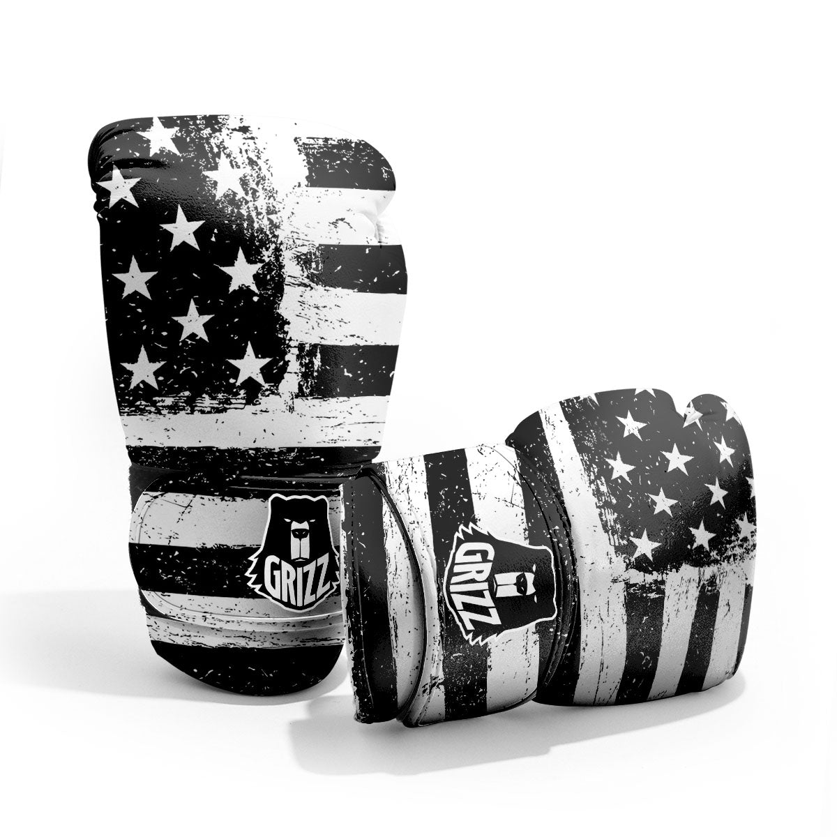American Flag Monochrome Grunge Print Pro Boxing Glove