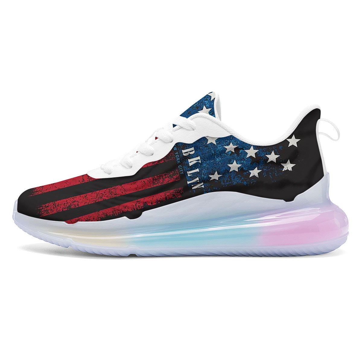 American Flag Vintage Print Running Sneakers-grizzshop