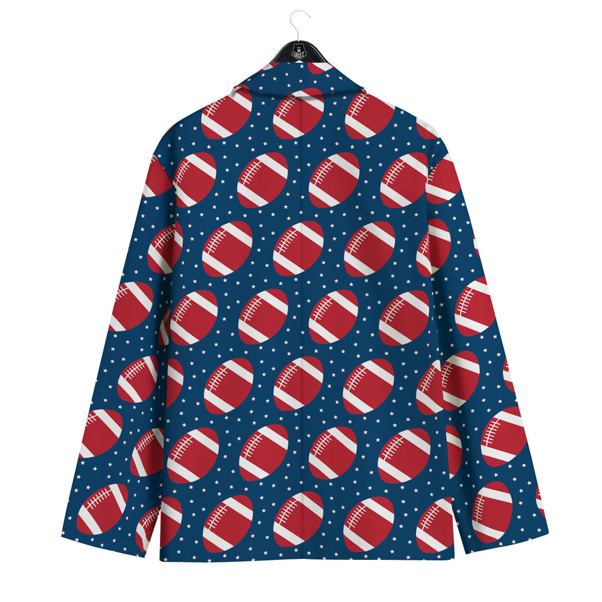American Football Ball Print Pattern Men's Sport Coat-grizzshop