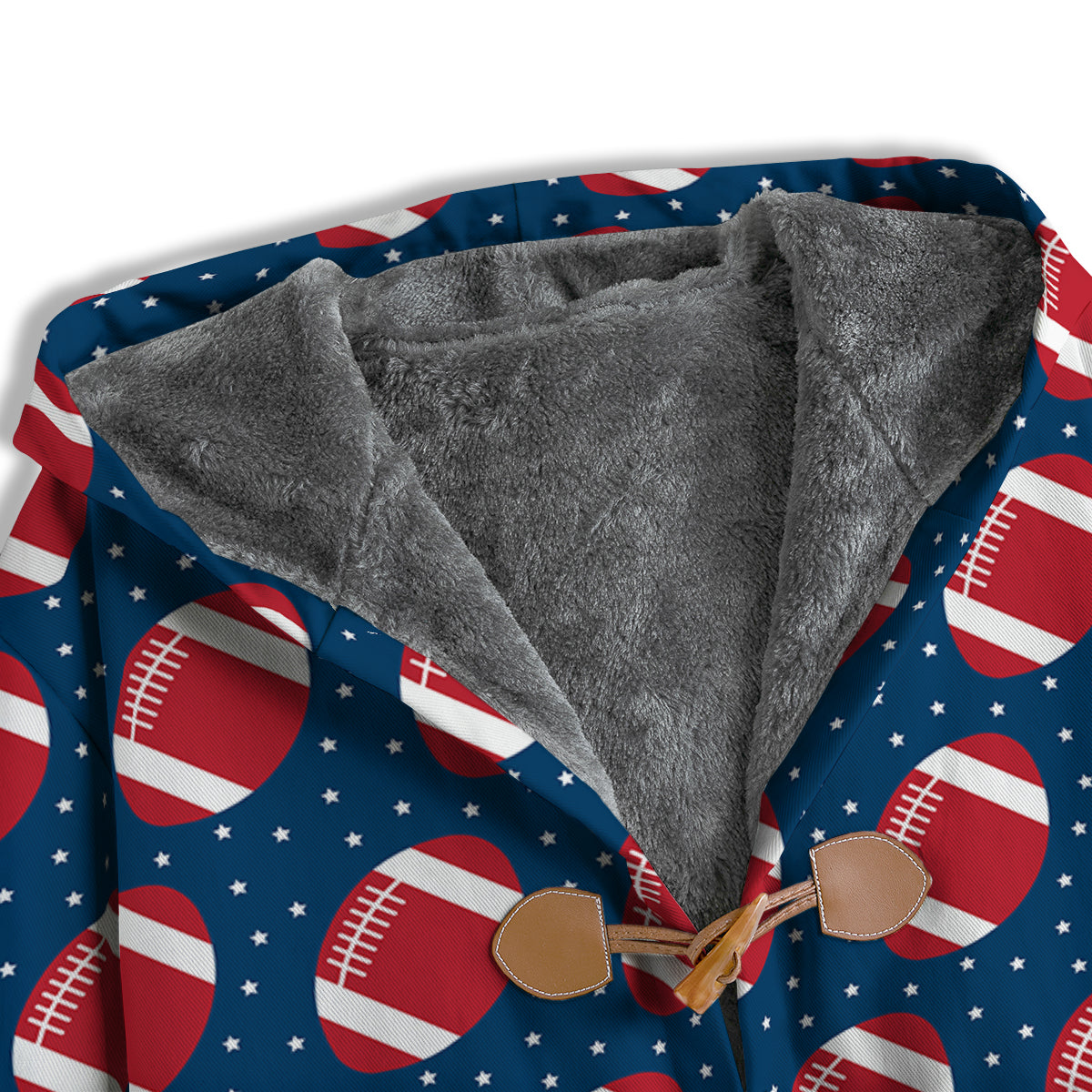 American Football Ball Print Pattern Men's Windbreaker Jacket-grizzshop